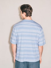 Blue Horizontal Striped Edit T-Shirt - Image 3 of 7