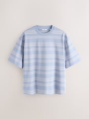Blue Horizontal Striped Edit T-Shirt - Image 5 of 7