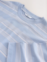 Blue Horizontal Striped Edit T-Shirt - Image 6 of 7