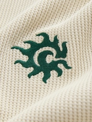 White EDIT Contrast Collar Trophy Neck Polo Shirt - Image 12 of 13