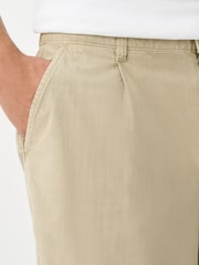 Stone EDIT Cotton Baggy Pleated Trousers - Image 5 of 8