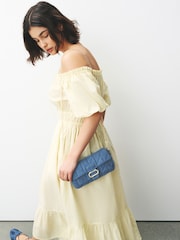 Blau - Umhängetasche mit Hardware-Details - Bild 1 von 10