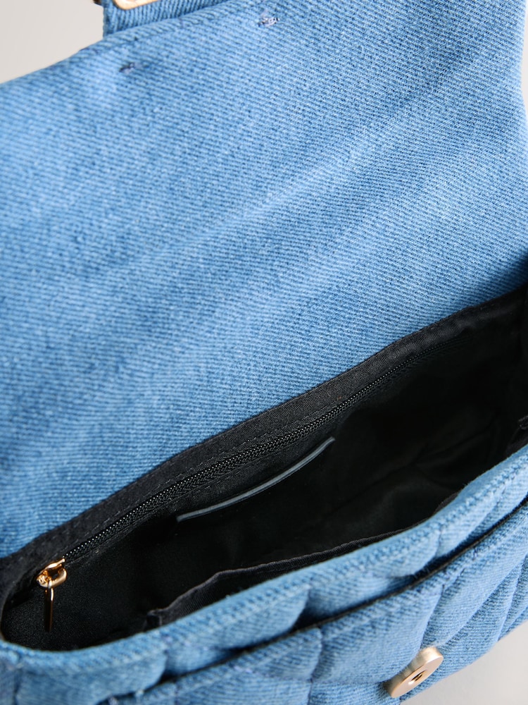 Blau - Umhängetasche mit Hardware-Details - Bild 10 von 10