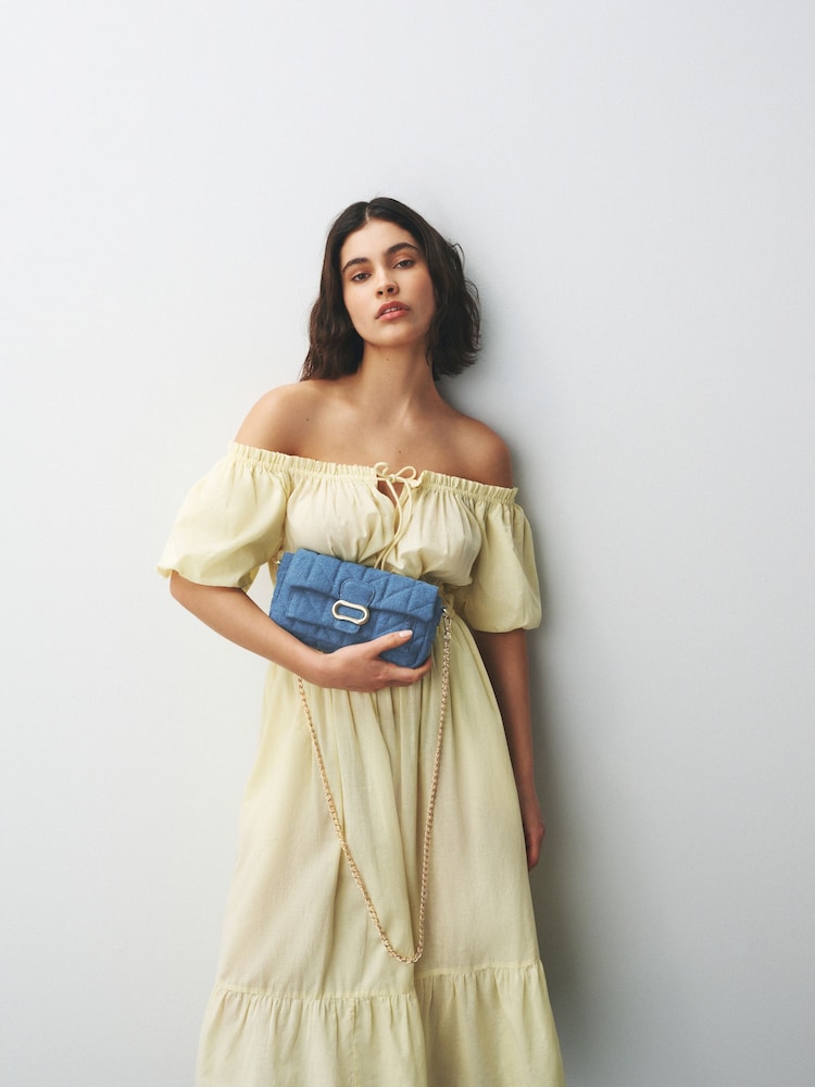 Blau - Umhängetasche mit Hardware-Details - Bild 2 von 10