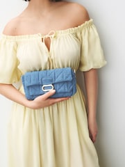 Blau - Umhängetasche mit Hardware-Details - Bild 3 von 10