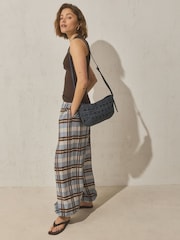 Navy Raffia Effect Cross-Body Bag - Image 7 of 8