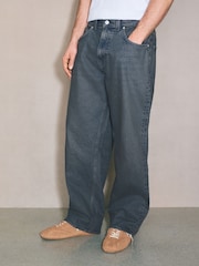 Dark Blue Tint EDIT Baggy Fit Jeans - Image 1 of 11