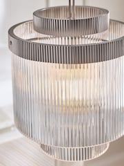 Lipsy Silver Ridge Glass Chandelier Light - Image 3 of 5