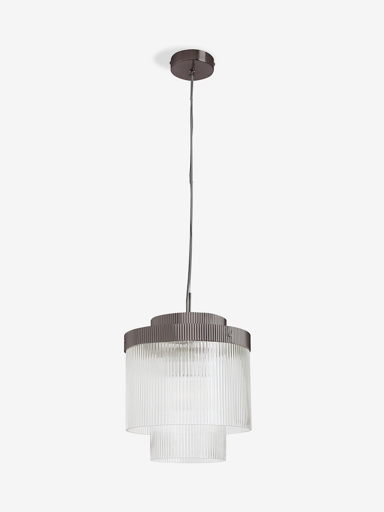 Lipsy Silver Ridge Glass Chandelier Light - Image 5 of 5