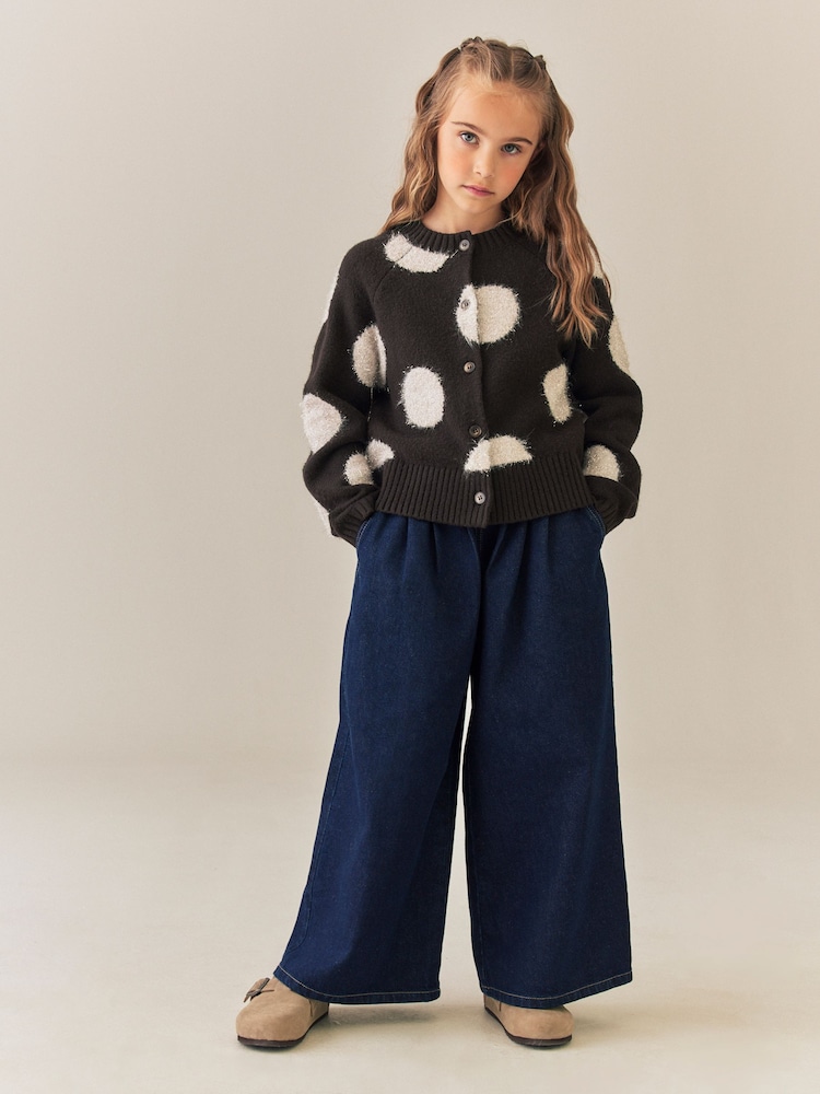 Brown Spot Tinsel Cardigan (3-16yrs) - Image 2 of 7 Brown Spot Tinsel Cardigan (3-16yrs) - Image 2 of 7