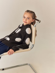 Brown Spot Tinsel Cardigan (3-16yrs) - Image 3 of 7