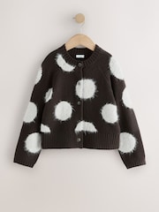 Brown Spot Tinsel Cardigan (3-16yrs) - Image 4 of 7