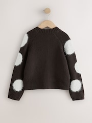 Brown Spot Tinsel Cardigan (3-16yrs) - Image 5 of 7