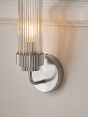 Lipsy Silver Ridge Glass Wall Light - Image 3 of 3