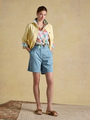 Joules Bay Blue Tencel Smart Tailored Shorts - Image 5 of 9