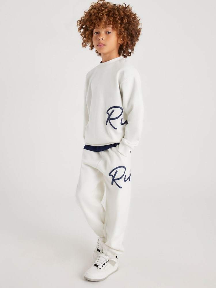 River Island River Branded Sweatshirt & Jogger Set - صورة 1 من 6