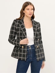 Star by Julien MacDonald Black Check Boucle Blazer - Image 1 of 5
