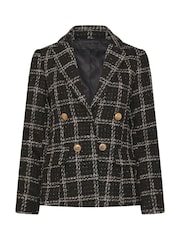 Star by Julien MacDonald Black Check Boucle Blazer - Image 5 of 5