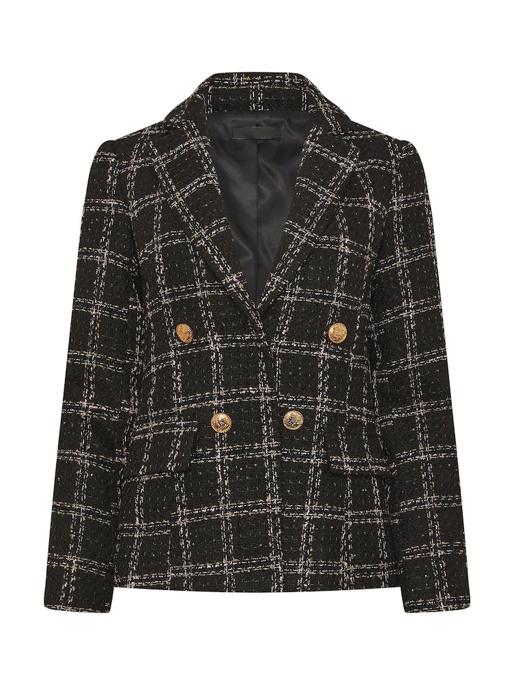 Star by Julien MacDonald Black Check Boucle Blazer - Image 5 of 5