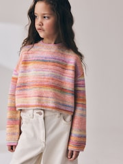 Pink Rainbow Fluffy Jumper (3-16yrs) - Image 2 of 4