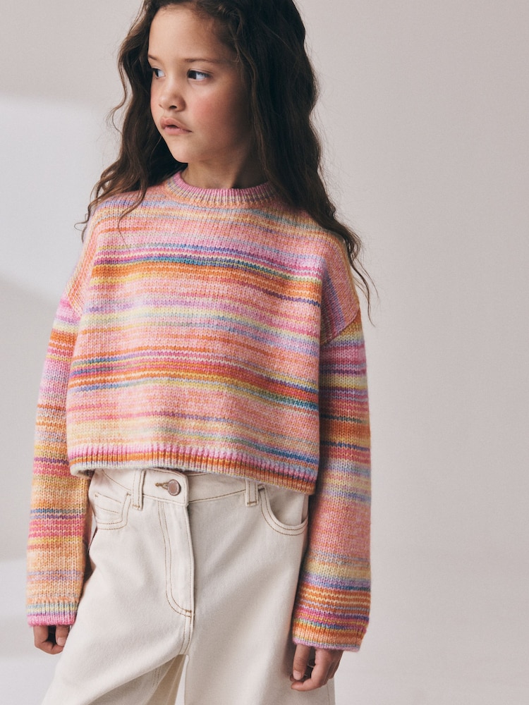 Pink Rainbow Fluffy Jumper (3-16yrs) - Image 2 of 4