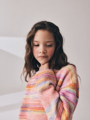 Pink Rainbow Fluffy Jumper (3-16yrs) - Image 4 of 4