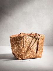 Animal N.Premium Leather Deer Print Shoulder Bag - Image 5 of 10