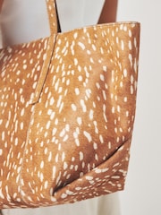 Animal N.Premium Leather Deer Print Shoulder Bag - Image 7 of 10