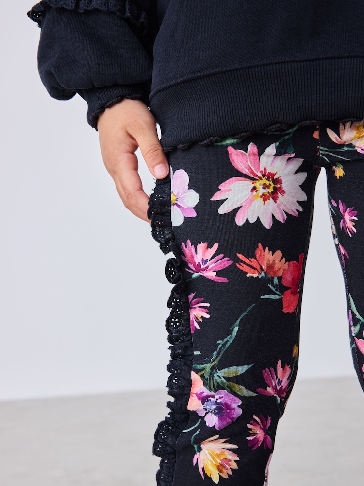 Baker by Ted Baker 2 Piece Sweat Top & Floral Printed Flare Leggings Set - Image 2 of 11 Baker by Ted Baker 2 Piece Sweat Top & Floral Printed Flare Leggings Set - Image 2 of 11