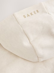 Baker by Ted Baker Cream 2 Piece Marl Lace Trim Zip-Through Hoodie & Joggers Set - Image 13 of 15
