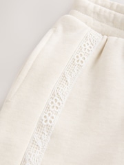 Baker by Ted Baker Cream 2 Piece Marl Lace Trim Zip-Through Hoodie & Joggers Set - Image 15 of 15