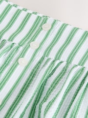 Green/White Stripe Button Down Maxi Skirt - Image 7 of 8