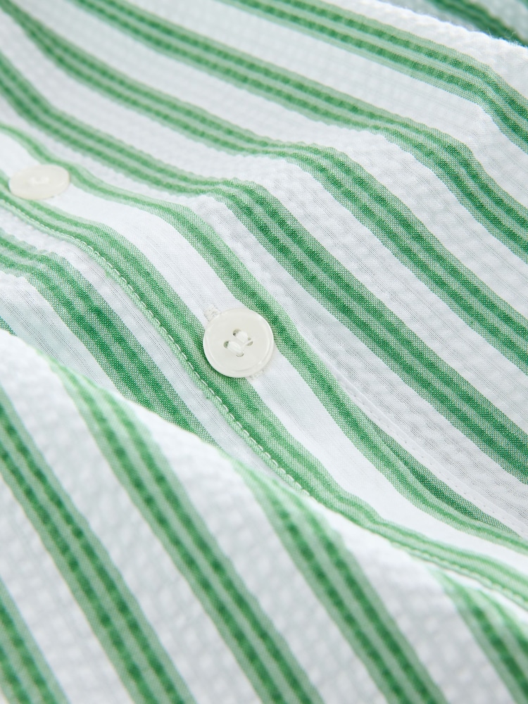 Green/White Stripe Button Down Maxi Skirt - Image 8 of 8