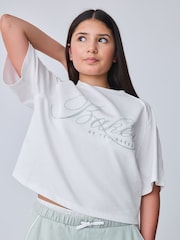 Baker by Ted Baker Green Boxy T-Shirt & Contrast Waistband Trousers Set 2 Piece - Imagen 6 de 15
