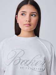 Baker by Ted Baker Green Boxy T-Shirt & Contrast Waistband Trousers Set 2 Piece - Imagen 7 de 15