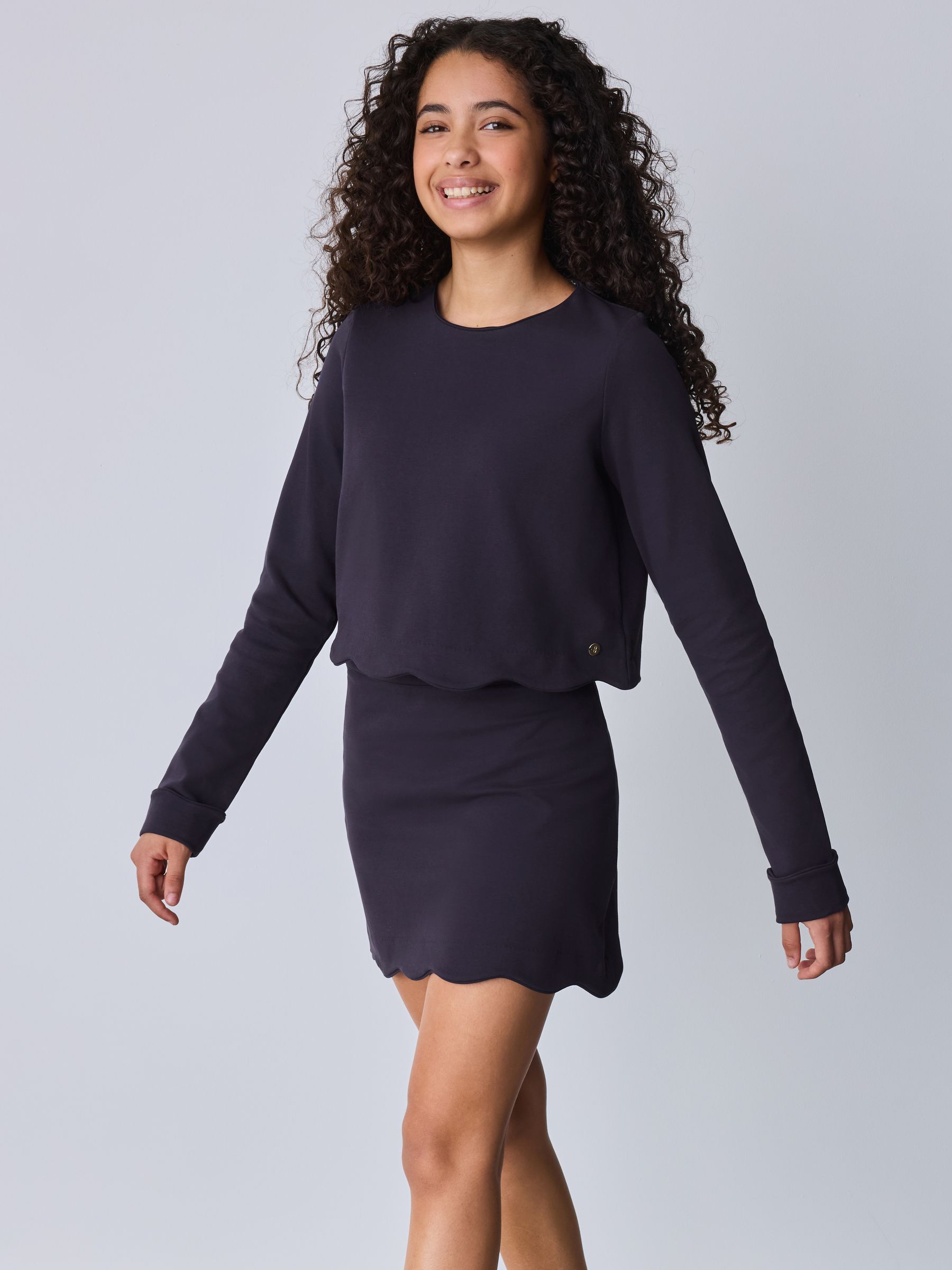 Baker by Ted Baker Ponte Scallop Hem Top & Skirt Set 2 Piece
