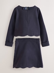 Baker by Ted Baker Ponte Scallop Hem Top & Skirt Set 2 Piece - Image 9 of 14