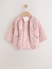 Pink Dog Applique - Shower Resistant Quilted Jacket (3mths-7yrs) - Bild 5 von 8