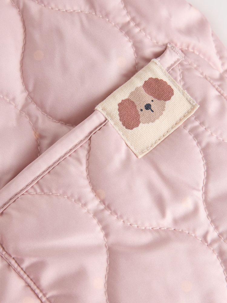 Pink Dog Applique - Shower Resistant Quilted Jacket (3mths-7yrs) - Bild 8 von 8