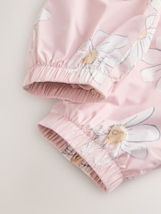 Pink Floral Waterproof Printed Puddlesuit (3mths-7yrs) (3mths-7yrs) - Image 4 of 5
