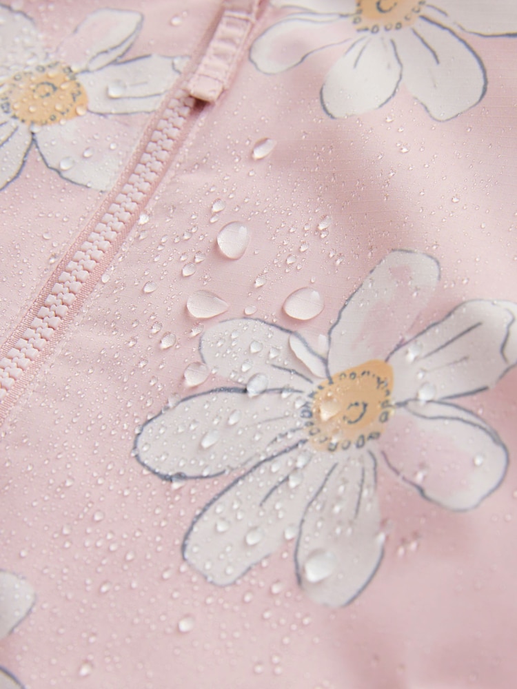 Pink Floral Waterproof Printed Puddlesuit (3mths-7yrs) (3mths-7yrs) - Image 5 of 5 Pink Floral Waterproof Printed Puddlesuit (3mths-7yrs) (3mths-7yrs) - Image 5 of 5