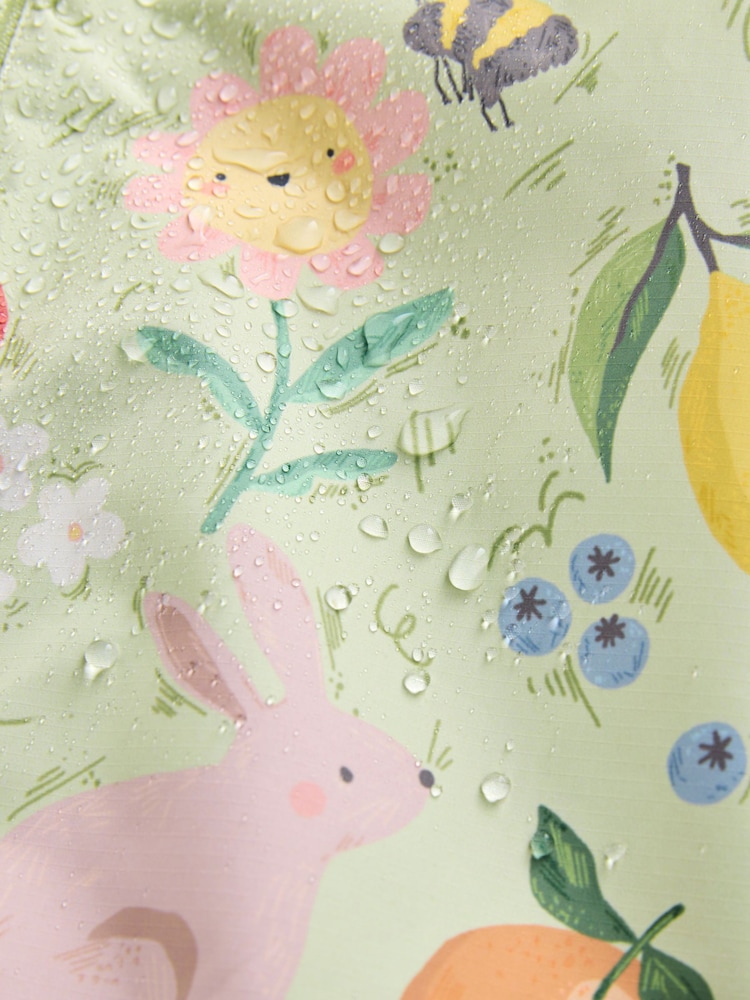 Sage Green Fruit Waterproof Printed Puddlesuit (3mths-7yrs) (3mths-7yrs) - Image 9 of 9 Sage Green Fruit Waterproof Printed Puddlesuit (3mths-7yrs) (3mths-7yrs) - Image 9 of 9