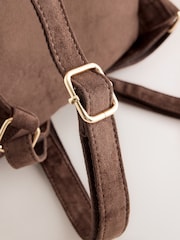 Marrón tostado - Small Suedette Rucksack Bag - Imagen 3 de 7