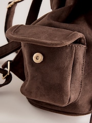 Marrón tostado - Small Suedette Rucksack Bag - Imagen 5 de 7