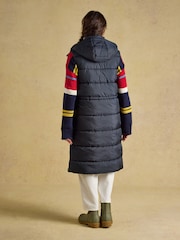 Joules Windermere Navy Showerproof Longline Padded Gilet - Image 2 of 11
