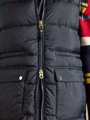 Joules Windermere Navy Showerproof Longline Padded Gilet - Image 4 of 11