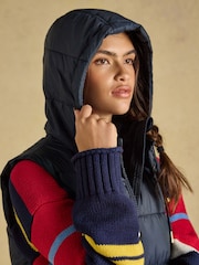 Joules Windermere Navy Showerproof Longline Padded Gilet - Image 7 of 11