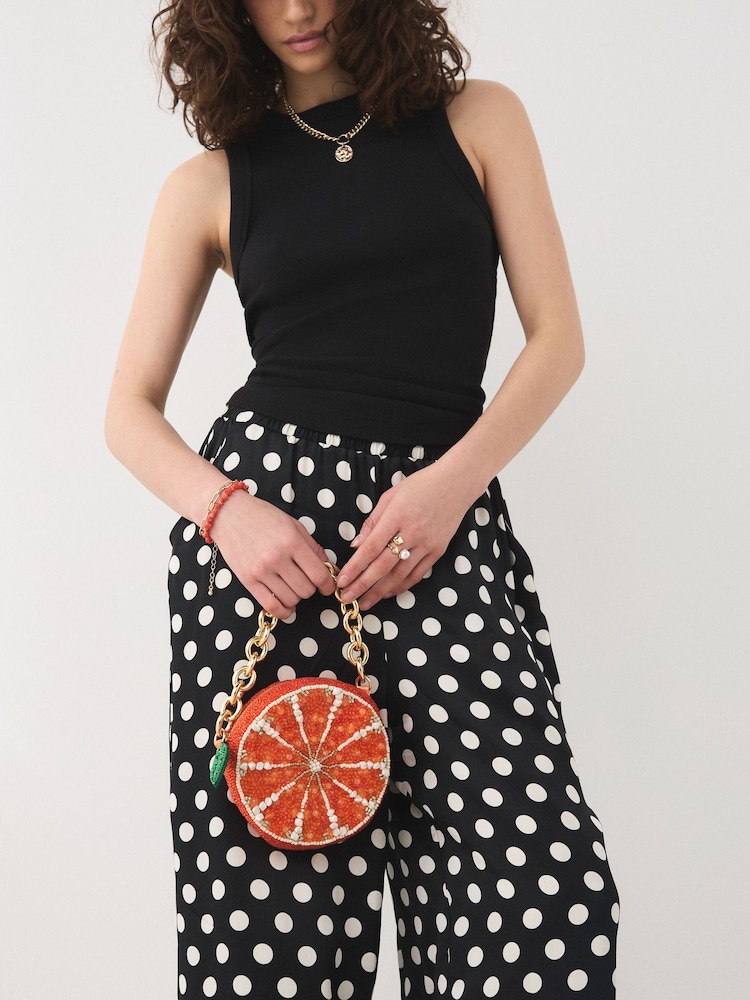 Orange Slice Beaded Bag - Image 1 of 8 Orange Slice Beaded Bag - Image 1 of 8