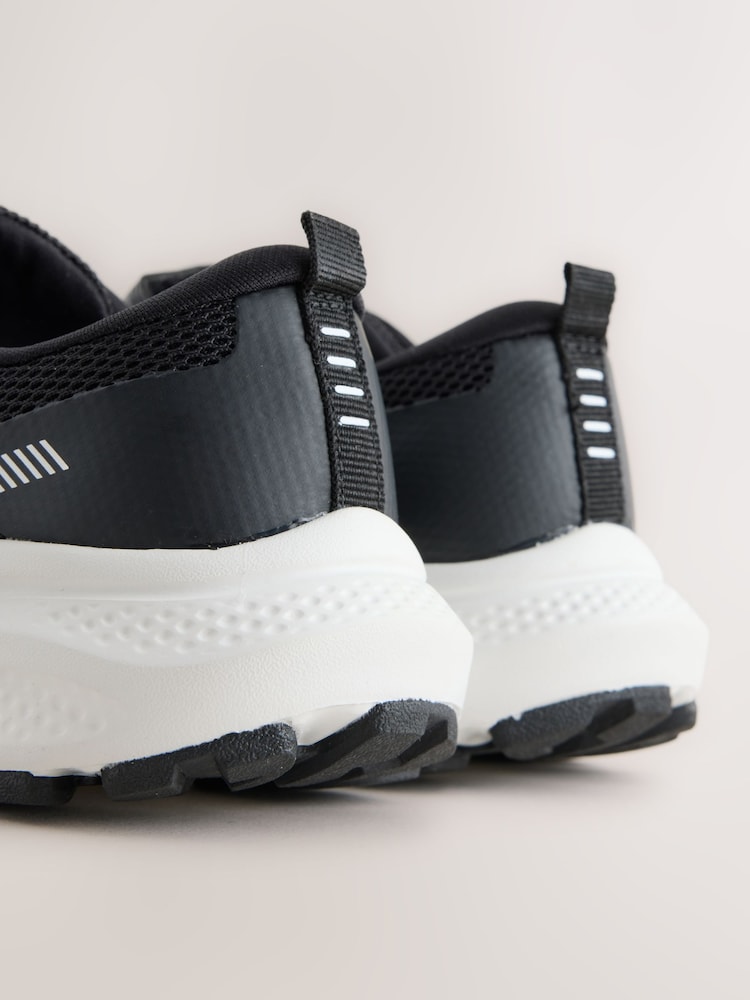 Black Lace Up Mesh Trainers - Image 6 of 6