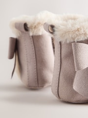 Baker by Ted Baker Mink Brown Faux Fur Trim Padders Boots - Image 4 of 5